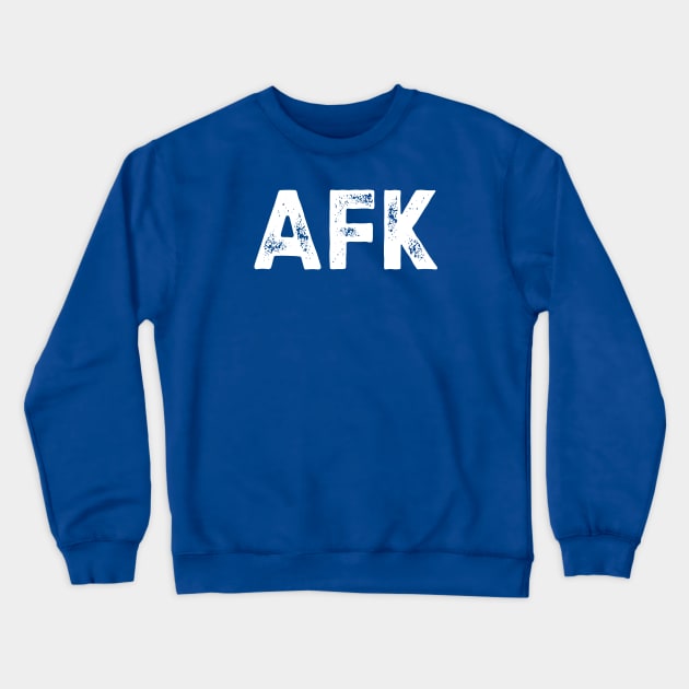 AFK Blue Crewneck Sweatshirt by Goin Ape Studios